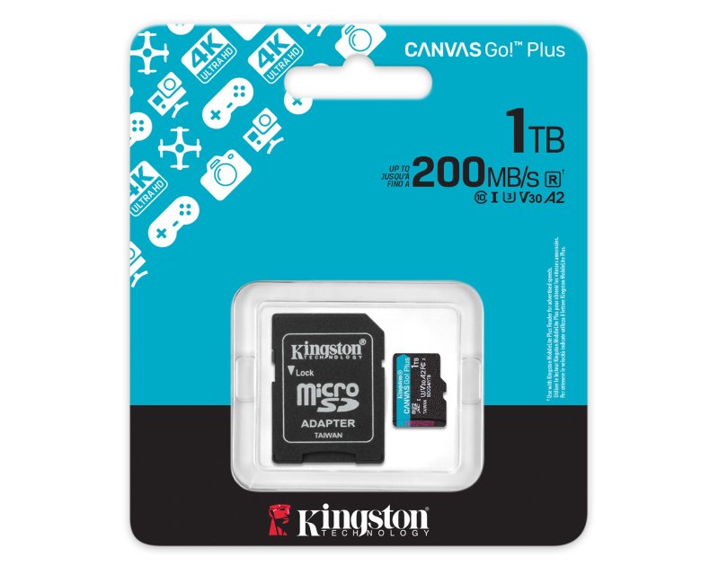KINGSTON Memorijska kartica U3 V30 microSDXC 1TB Canvas Go Plus 200MB/s A2 + adapter SDCG4/1TB - Slika 2