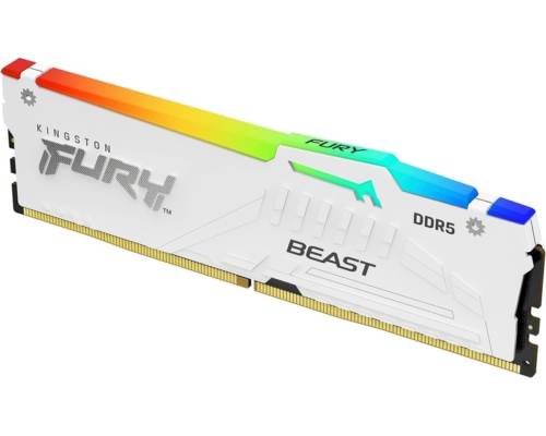 KINGSTON DIMM DDR5 16GB 6800MT/s KF568C34BWA-16 FURY Beast White RGB XMP - Slika 2
