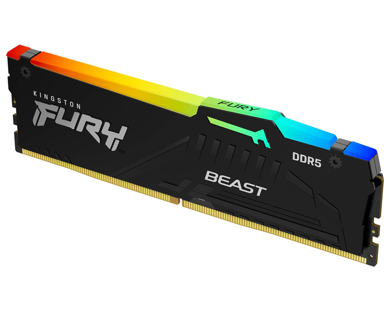 KINGSTON DIMM DDR5 32GB 6000MT/s KF560C30BBEA-32 FURY Beast Black RGB EXPO