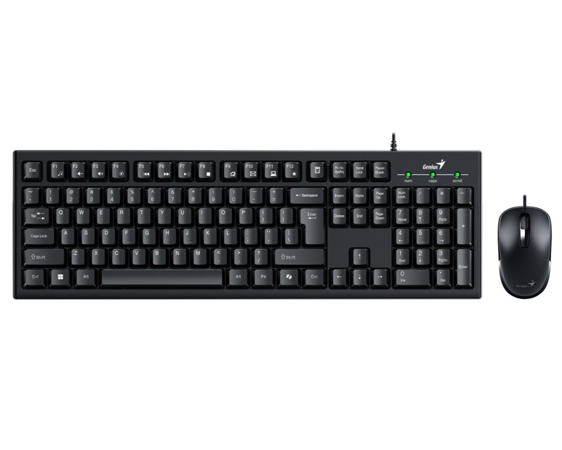 GENIUS KM-100SE USB US crna tastatura+ USB crni miš - Slika 2