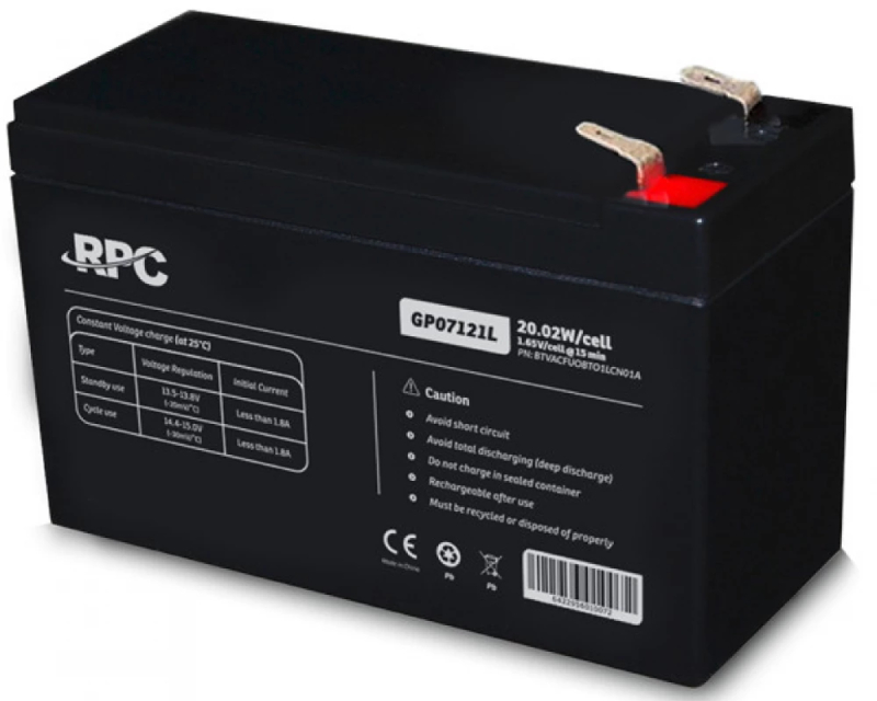 NJOY GP07121L baterija za UPS 12V 20.02W (BTVACFUOBTA1LCW01A) - Slika 2