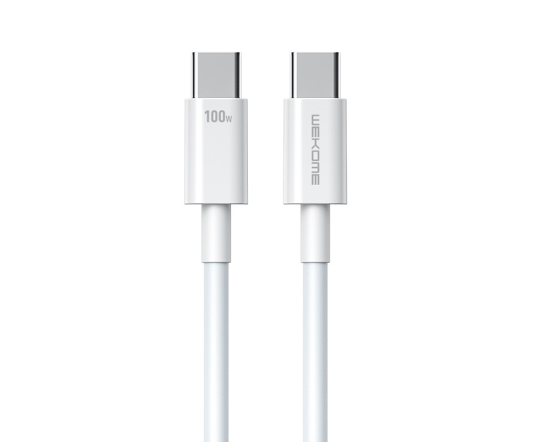 WEKOME WDC-182 Kabl 3.1 USB tip C M/M 1m, za Superbrzo punjenje 100W/480Mbps, beli