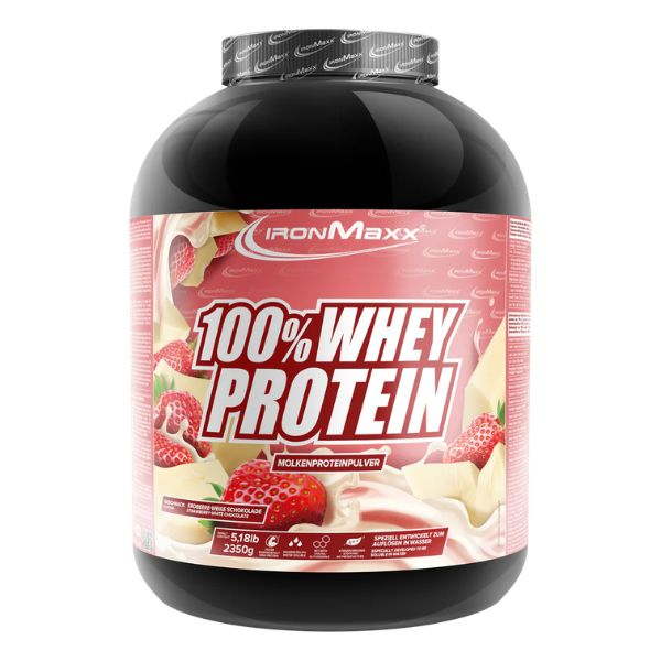 IronMaxx® 100% Whey Protein 2350g White Chocolate-Strawberry