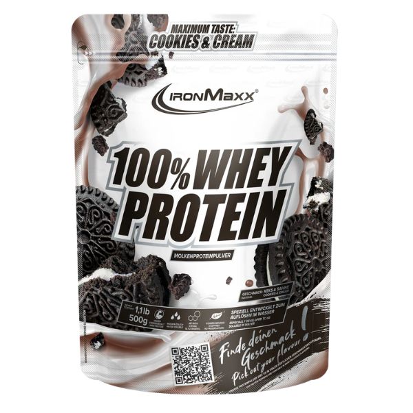 IronMaxx® 100% Whey Protein 500g Cookies & Cream