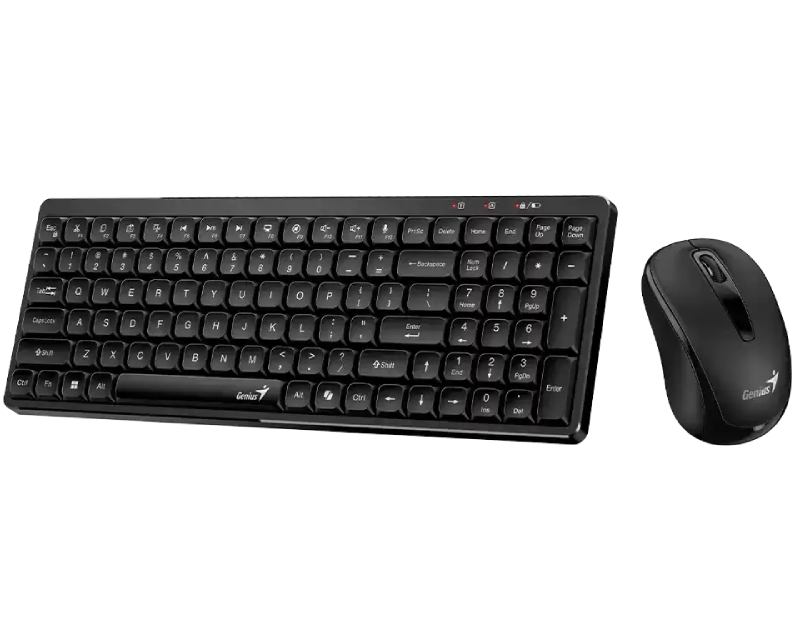 GENIUS LuxeMate Q8100 Wireless USB US crna tastatura + miš - Slika 2