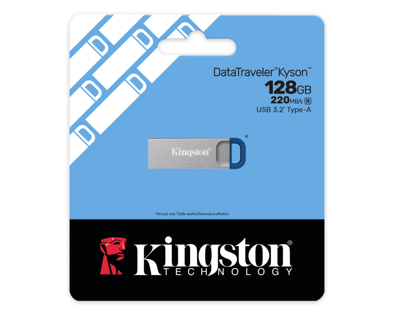 KINGSTON 128GB DataTraveler Kyson G2 USB 3.2 flash DTKNG2/128GB sivi